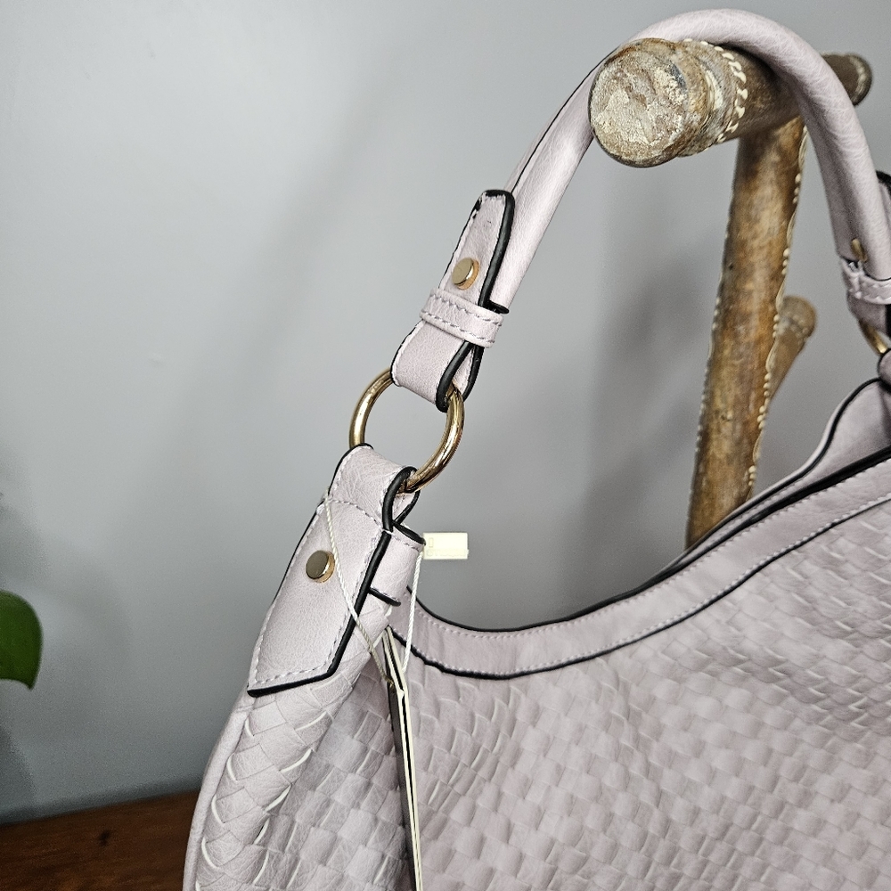 Isabelle Vegan Leather Woven Lavender Purse New - Picture 3 of 10